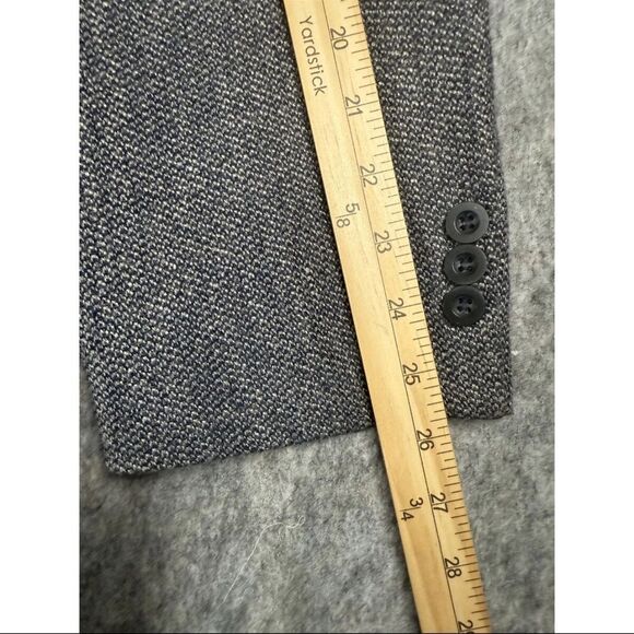 Haggar Blazer Men's 46L Gray Polyester Single Breasted Notch Lapel Formal Jacket - Picture 10 of 12